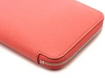 HERMES エルメス アザップシルクイン ロング ローズジャイプール/シルバー金具 ヴォーエプソン/シルク T刻印(2015年頃製造) 2143100517028 【432】