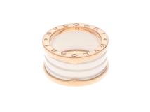 BVLGARI　ブルガリ　B-zero1   　リング　K18ピンクゴールド/セラミック　#55 　セラミック  　10.7g 【430】2143100517677