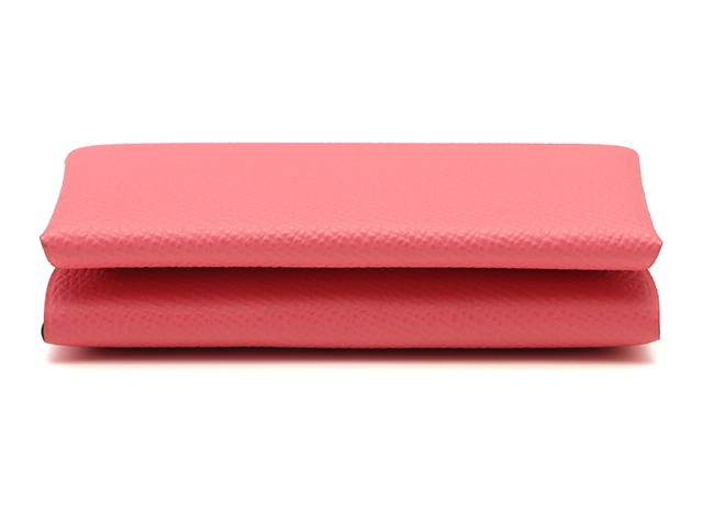 HERMES　エルメス　カードケース　カルヴィデュオ　ローズアザレ　ヴォーエプソン　B刻印（2023年頃）【433】2143100518629