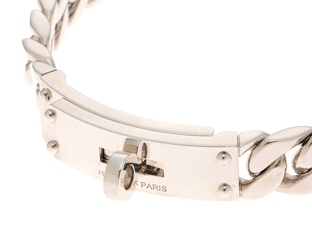 【美品】希少エルメスHERMES２重ケリーブレスレット グレー 鑑定済！ HERMES エルメス ブレスレット ケリーグルメットブレスレット GM