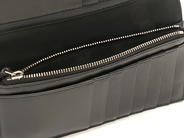 SAINT LAURENT　サンローラン　財布　クラシック･コンチネンタルウォレット　ブラック　カーフ　2143100518803　【437】