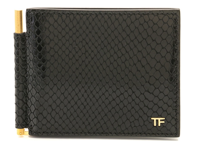 TOM FORD クロコダイルレザー マネークリップ TOM FORD クロコダイルレザー マネークリップ付き財布