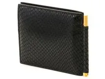 TOM FORD ブラック マネークリップ 保存袋付き TOM FORD トムフォード 財布 二つ折り財布（マネークリップ） T