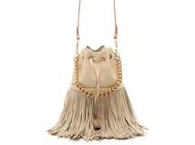 J&M DAVIDSON　ジェイ＆エム デイヴィッドソン　フリンジ　カーニバル　ミニ　ショルダーバッグ　ベージュ　カーフ　433