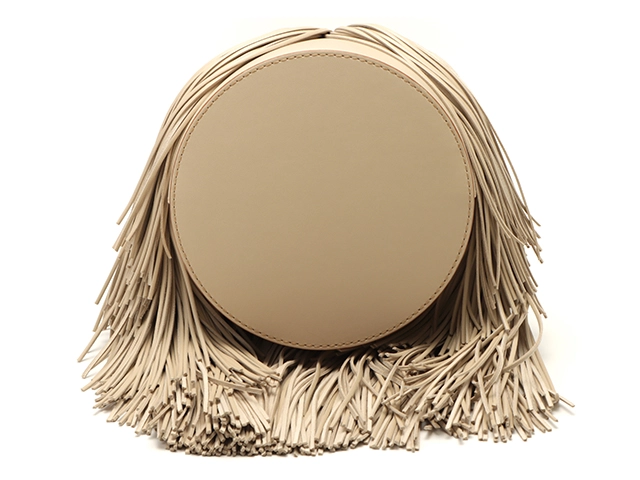 J&M DAVIDSON　ジェイ＆エム デイヴィッドソン　フリンジ　カーニバル　ミニ　ショルダーバッグ　ベージュ　カーフ　433