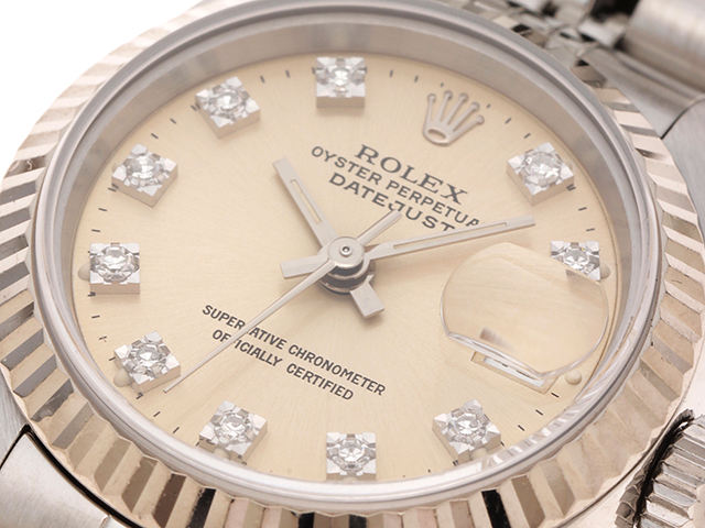 中古 ROLEX ロレックス DATEJUST デイトジャスト K18WG/SS メンズ 自動巻 16014 1985年頃 付属なし 未OH 中古 ロレックス デイトジャスト 26mm 179171 ピンク