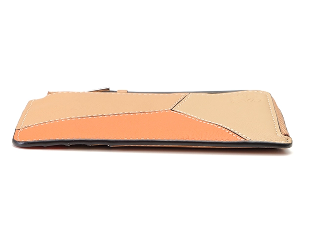 LOEWE　ロエべ　小物　コインカードホルダー　ライトブラウン／オレンジ　クラシックカーフ　434