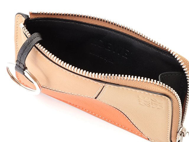 LOEWE　ロエべ　小物　コインカードホルダー　ライトブラウン／オレンジ　クラシックカーフ　434