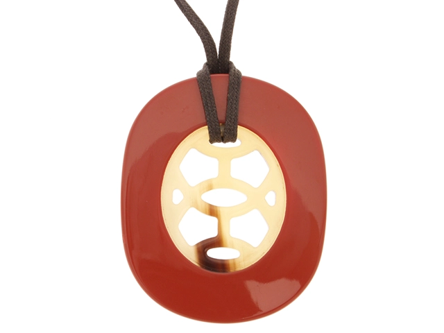 HERMES エルメス リフトGM ブラウン オレンジ バッファローホーン【472