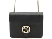 GUCCI グッチ インターロッキングG チェーンショルダーバッグ