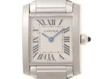 Cartier　カルティエ　タンクフランセーズSM　W51008Q3　ステンレススチール　クォーツ　レデイーズ　腕時計　C