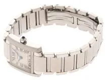 Cartier　カルティエ　タンクフランセーズSM　W51008Q3　ステンレススチール　クォーツ　レデイーズ　腕時計　C