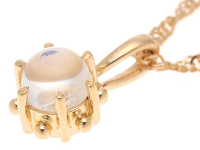 Scarabe　スカラベ　ジュエリー　ネックレス　K18　ムーンストーン　約1.6g　2143100524422【207】