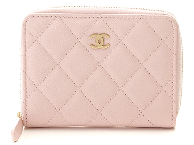 CHANEL シャネル マトラッセ スモールジップウォレット ピンク