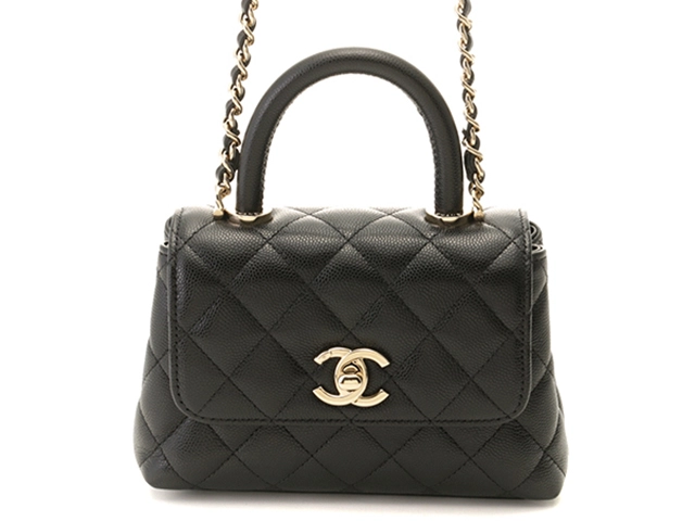 CHANEL マトラッセ ココハンドル エクストラミニ ブラック ゴールド
