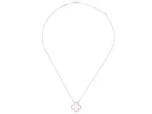 Van Cleef & Arpels　ヴァン クリーフ&アーペル　ヴィンテージアルハンブラ　ネックレス　K18ホワイトゴールド　白蝶貝　5.4g【430】2143100526952
