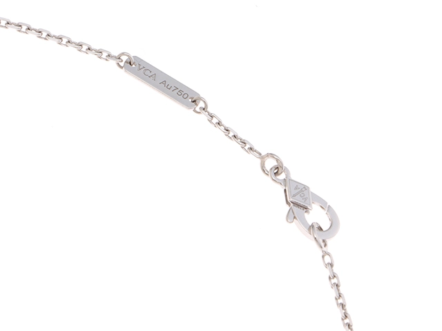 Van Cleef & Arpels ヴァン クリーフ&アーペル ヴィンテージアルハンブラ ネックレス K18ホワイトゴールド 白蝶貝 5.4g【430】2143100526952