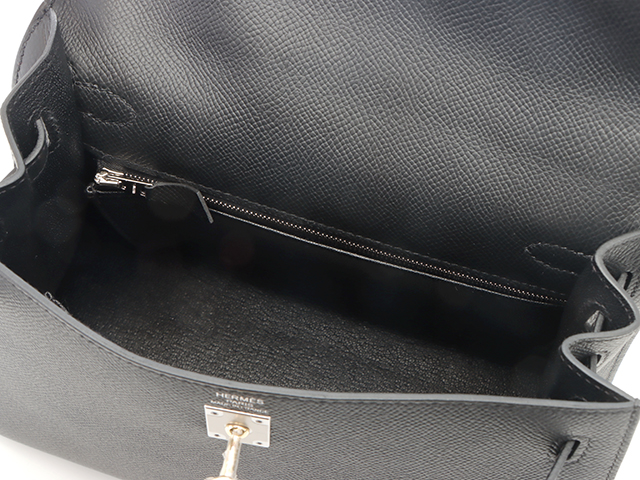 HERMES エルメス ケリー25 ヴォーエプソン ブラック 外縫い