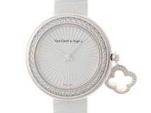 Van cleef&Arplels　ヴァンクリーフ＆アーペル　チャーム　クローバー　ウォッチ　ダイヤベゼル　VCARO8ZS00　ホワイトゴールド　クォーツ　レディース　腕時計　C