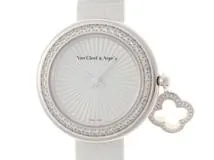 Van cleef&Arplels　ヴァンクリーフ＆アーペル　チャーム　クローバー　ウォッチ　ダイヤベゼル　VCARO8ZS00　ホワイトゴールド　クォーツ　レディース　腕時計　C
