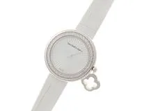 Van cleef&Arplels　ヴァンクリーフ＆アーペル　チャーム　クローバー　ウォッチ　ダイヤベゼル　VCARO8ZS00　ホワイトゴールド　クォーツ　レディース　腕時計　C