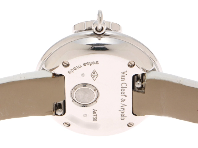 Van cleef&Arplels ヴァンクリーフ&アーペル チャーム クローバー ウォッチ ダイヤベゼル VCARO8ZS00 ホワイトゴールド クォーツ レディース 腕時計 C