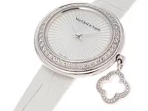 Van cleef&Arplels　ヴァンクリーフ＆アーペル　チャーム　クローバー　ウォッチ　ダイヤベゼル　VCARO8ZS00　ホワイトゴールド　クォーツ　レディース　腕時計　C