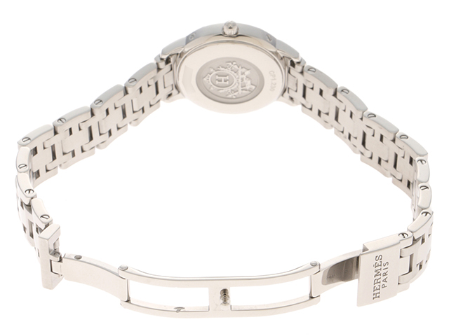 HERMES エルメス クリッパー CP1.230 ステンレス ダイヤベゼル シェル  