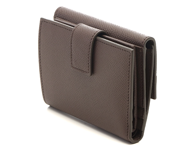 Salvatore Ferragamo サルヴァトーレ・フェラガモ ヴァラリボン 二つ折り財布 ココア カーフ【473】