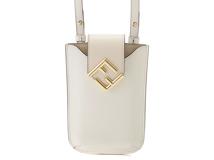 FENDI　フェンディ　FFダイヤモンド　フォンポーチ　7AS188　ホワイト/ベージュ　カーフ【433】2143100528697