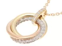 Cartier カルティエ トリニティ ネックレス K18 ゴールド ダイヤモンド