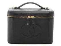 CHANEL シャネル ココマーク2wayバニティ ブラック/ゴールド金具