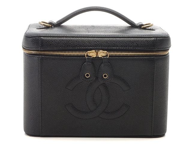 CHANEL シャネル ココマーク2wayバニティ ブラック/ゴールド金具