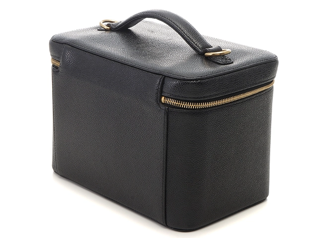 CHANEL シャネル ココマーク2wayバニティ ブラック/ゴールド金具 キャビア 【472】YY