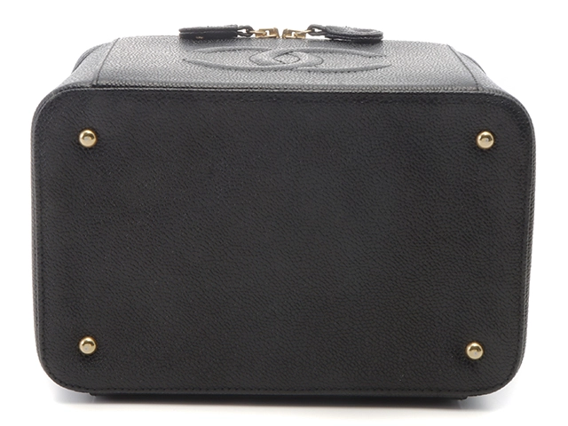 CHANEL シャネル ココマーク2wayバニティ ブラック/ゴールド金具 キャビア 【472】YY