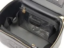 CHANEL シャネル ココマーク2wayバニティ ブラック/ゴールド金具 キャビア 【472】YY