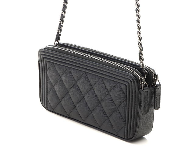 CHANEL シャネル ボーイシャネル Wジップチェーンウォレット