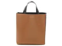 MARNI　マルニ　ミュゼオ　スモールバッグ　カーフレザー　ブラウン／ブラック　SHMPV01TY0LV639Z2P69　トートバッグ　2143100531307【207】