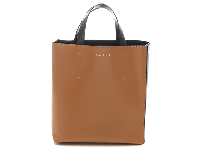 MARNI ブラウンレザートートバッグ 【公式通販】