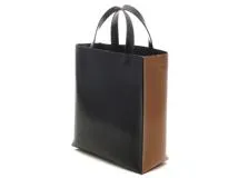 MARNI　マルニ　ミュゼオ　スモールバッグ　カーフレザー　ブラウン／ブラック　SHMPV01TY0LV639Z2P69　トートバッグ　2143100531307【207】