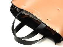 MARNI　マルニ　ミュゼオ　スモールバッグ　カーフレザー　ブラウン／ブラック　SHMPV01TY0LV639Z2P69　トートバッグ　2143100531307【207】