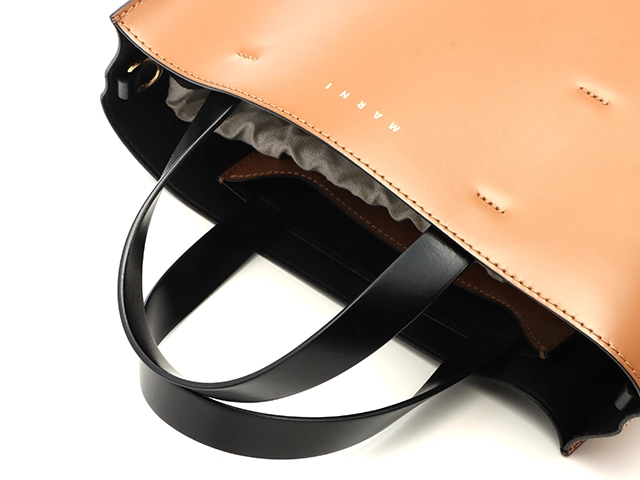 MARNI マルニ ミュゼオ スモールバッグ カーフレザー ブラウン/ブラック SHMPV01TY0LV639Z2P69 トートバッグ 2143100531307【207】