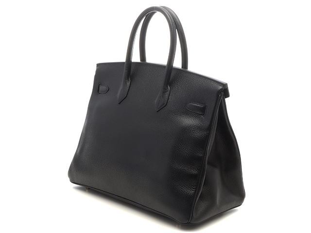 HERMES エルメス ハンドバッグ バーキン35 ブラック アルデンヌ ゴールド金具 □C刻印 2143100534407【430】