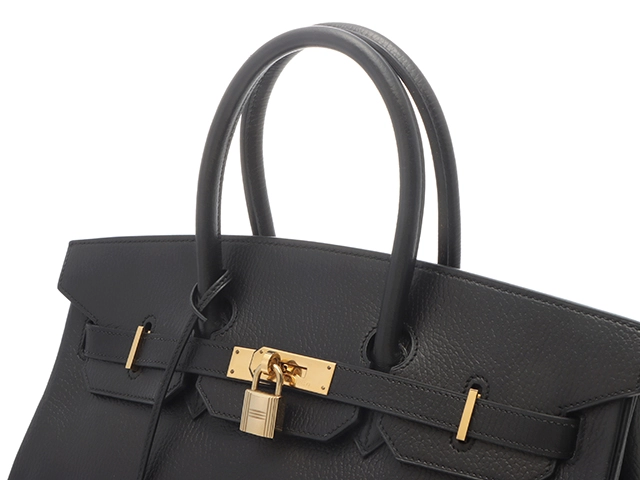 HERMES エルメス ハンドバッグ バーキン35 ブラック アルデンヌ ゴールド金具 □C刻印 2143100534407【430】