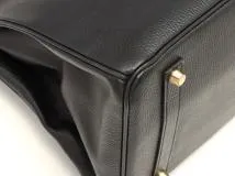 HERMES エルメス ハンドバッグ バーキン35 ブラック アルデンヌ ゴールド金具 □C刻印 2143100534407【430】