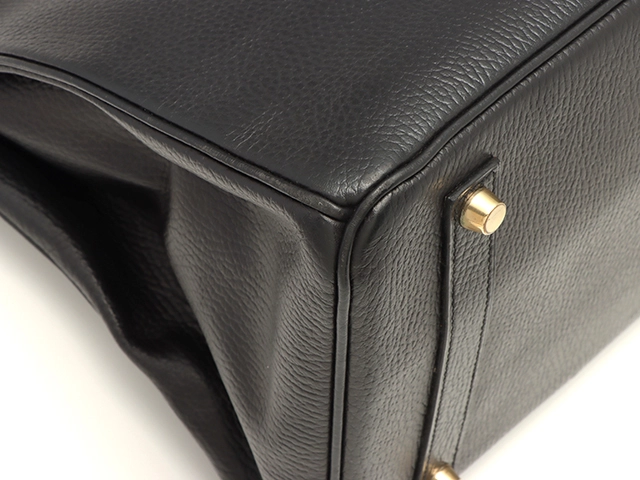 HERMES エルメス ハンドバッグ バーキン35 ブラック アルデンヌ ゴールド金具 □C刻印 2143100534407【430】