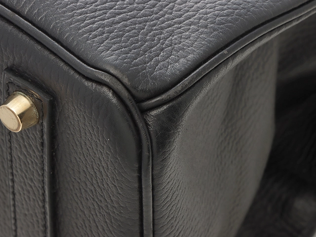 HERMES エルメス ハンドバッグ バーキン35 ブラック アルデンヌ ゴールド金具 □C刻印 2143100534407【430】