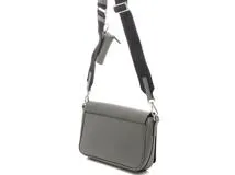 PRADA プラダ ショルダーバッグ マグネット付フラップ開閉式 グレー