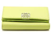 LOEWE ロエベ 財布 アナグラム トライフォールド ウォレット グリーン