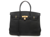 HERMES　エルメス　バーキン３５　ブラック/GP　□G刻印(2003年頃製造）　2143100535879　【437】